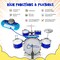 Jazz Drum Musical Instrument Set with Stool and Microphone Stand Ideal for Kids Birthday or Others Occasions